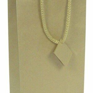 25 Bolsas de lujo para botella.18×8.8×38, Kraft natural
