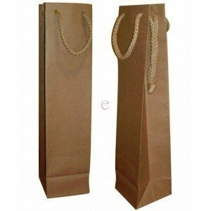 12 Bolsas de lujo para botellas, kraft