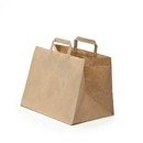 50 Bolsas de papel kraft 26x18x25, asa plana,