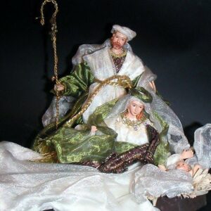 Nacimiento – Belén de Navidad blanco y verde 1 pieza h.20 ms