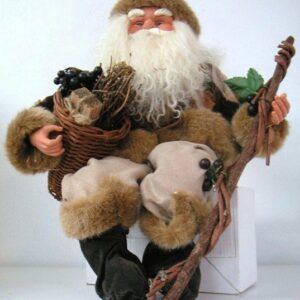 Papa noel crema sentado 46 cms