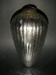Bola de cristal gallonada plata 20 cms c/3 uds