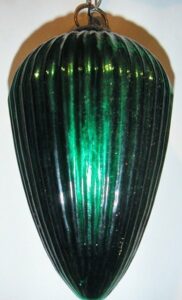Bola de cristal gallonada verde 20 cms c/3 uds