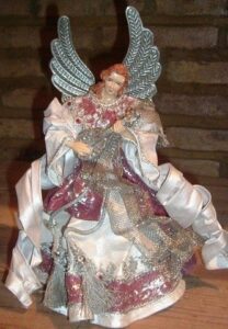 Angel granate plata 33 cms