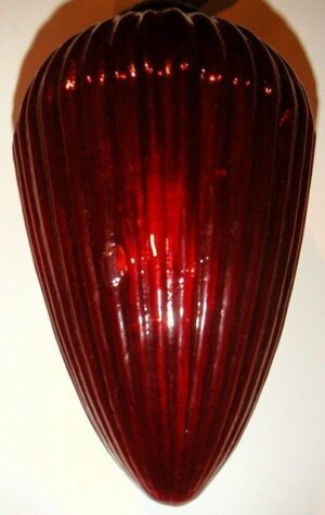 Bola de cristal gallonada roja 20 cms c/3 uds