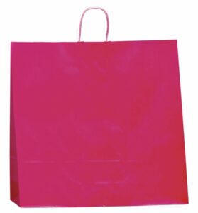 Bolsa de papel con asa retorcida, 25x11x24 paquete de 50 uds