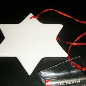 4 Estrellas / pizarra de cerámica blanca