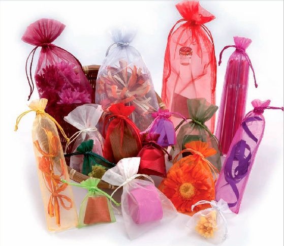 50 Bolsas de organza/cristal 13.5×16.5cms.