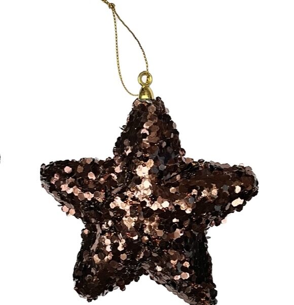 6 Estrellas de micro lentejuelas doradas. Disponibles en varios colores