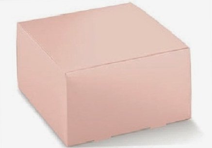 Caja de regalo práctica rosa 31x31x7 cms c/5 uds