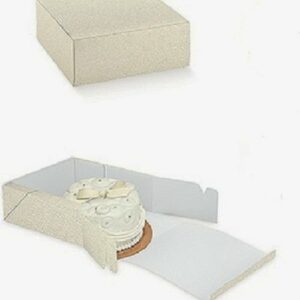 Caja de regalo práctica rosa 31x31x7 cms c/5 uds