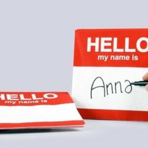 Servilleta Hello my name is. 33×33 cms c/20 uds.