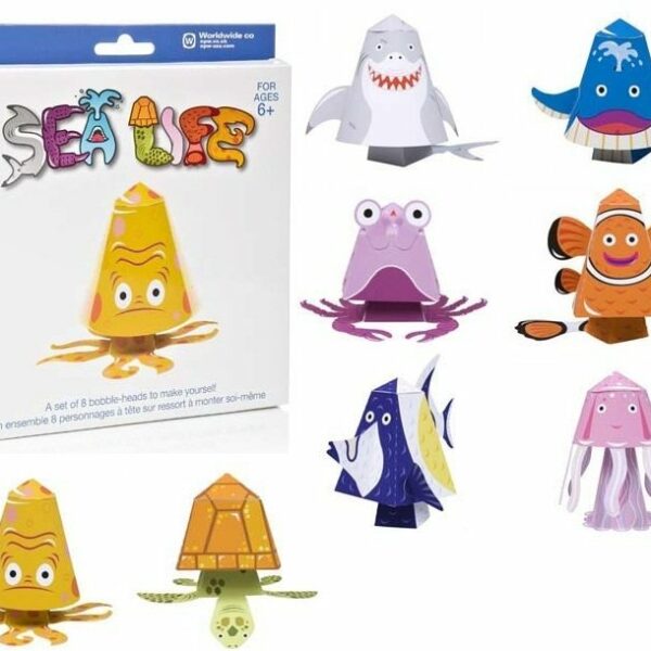 Bobble head sea life – Pack 8 bobblings para construir