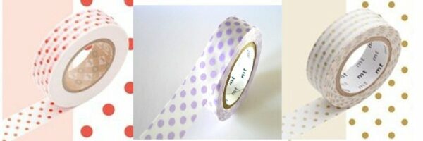 Washi tape Big dots 15MMX10M. Varios colores