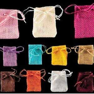 12 Sacos de yute. Varios colores