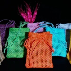 12 Sacos de yute. Varios colores