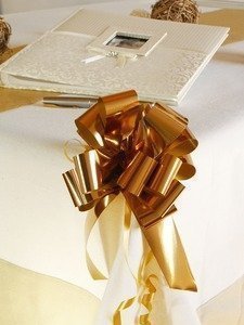 Lazo automático para regalo color dorado