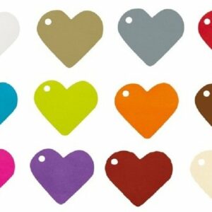 Etiqueta colgante corazón 10 uds. Especial San Valentín
