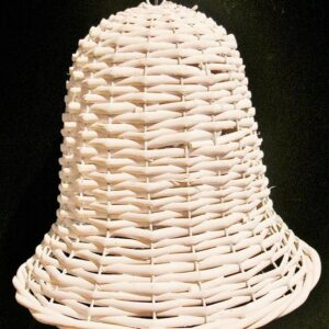 Campana mimbre blanco 38×34 cms