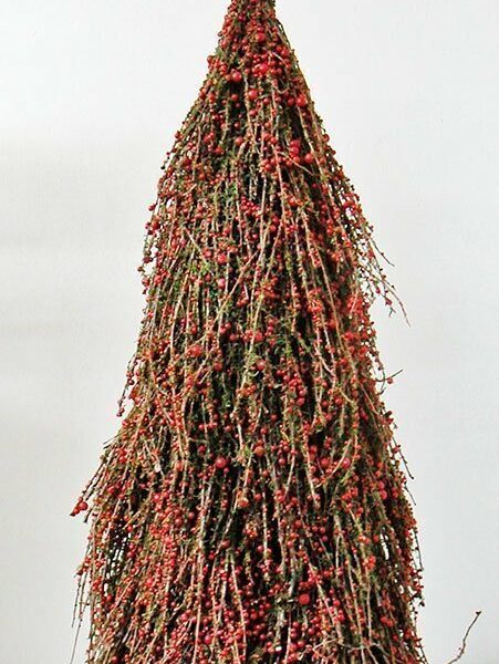 Árbol de Navidad rústico, berries rojos 60 cms
