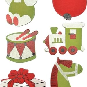 12 Figuras de madera, adhesivas