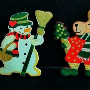 36 Figuras de madera adhesivas