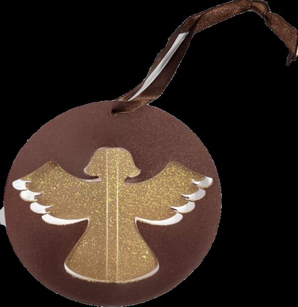 COLGANTE-MARRON-ANGEL ORO-NAVIDAD-ARBOL-REGALOS-PACKAGING-ETIQUEGRAMA-VALENCIA