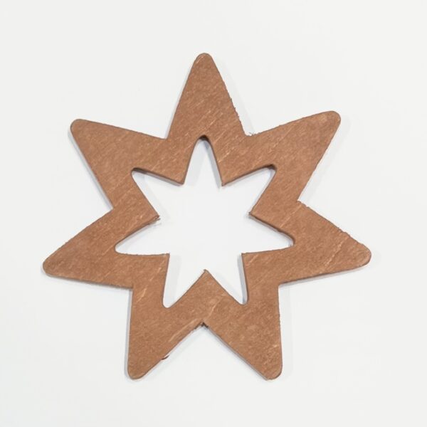 36 Estrellas de madera marrón