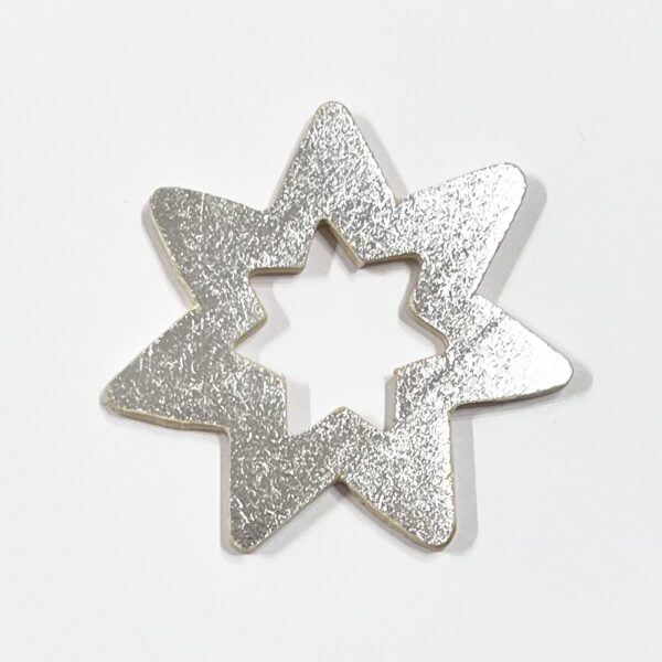 36 Estrellas de madera plata