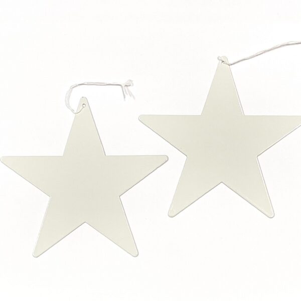 9 Estrellas metal blanco