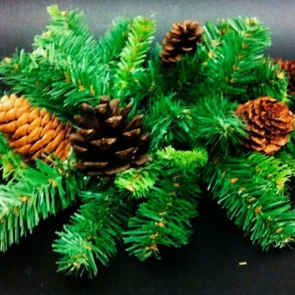 3 Coronas de abeto con Piñas -25 Cms-