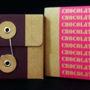 Caja de regalo chocolate 10x10x9 cms. 2 colores. C/5 uds