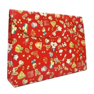 Caja navideña para regalos, con solapa C/10 uds