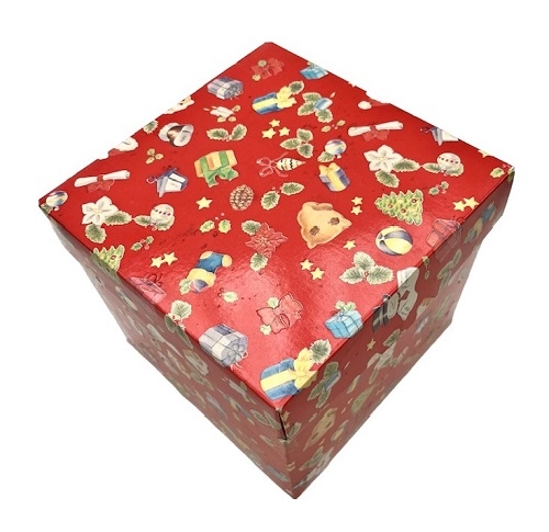 Set de 2 cajas navideñas de cartón, plegables, para regalos o
