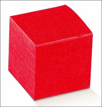 Caja de regalo roja 10x10x10 cms. C/25 uds.
