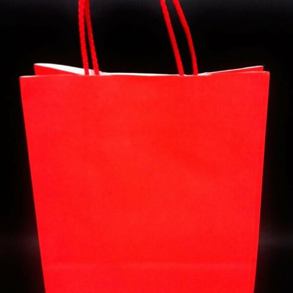 Bolsa cordino 23x12x32 roja. C/25 unidades