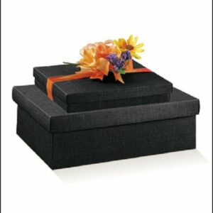 Caja de regalo de cartón en color negro. Mod. fondo+tapa, 13x9x4 cms C/10 uds.