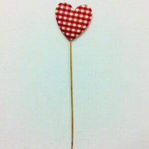Corazón pick vichy 8×8+50 C/6 uds