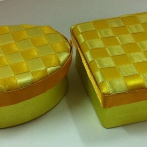 4 Cajas de regalo cuadro amarillo 11.5×8.5×3.5