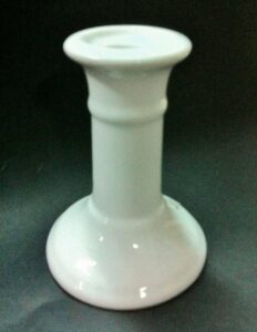 Candelabro cerámica blanca 11 cms