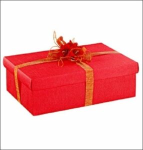 10 Cajas de regalo de cartón en color rojo. Mod. fondo+tapa, 16.5x11x4 cms