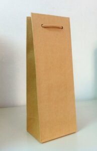 Bolsa para botellas kraft natural 10x28x8 C/10 uds