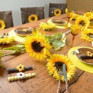 Rama con 3 girasoles