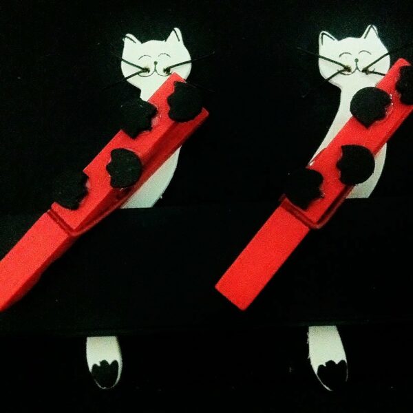 Pinza gatito 9 cms. C/12 uds. surtidas