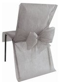 10 Fundas para silla de eventos, gris.