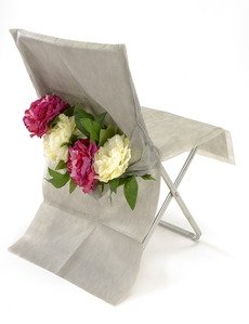 10 Fundas para silla de eventos, gris.