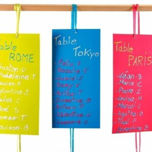 Etiqueta colgante gigante 20×40 cms. C/4 uds. Varios colores