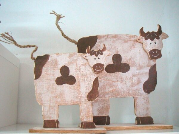 Vaca de madera 50 cms