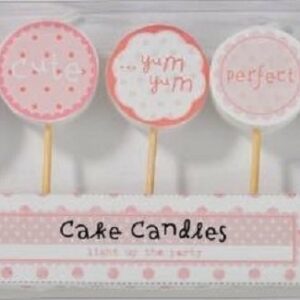 5 Velas redondas en tono rosa