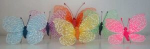 3 Mariposas surtidas 21x18 cms